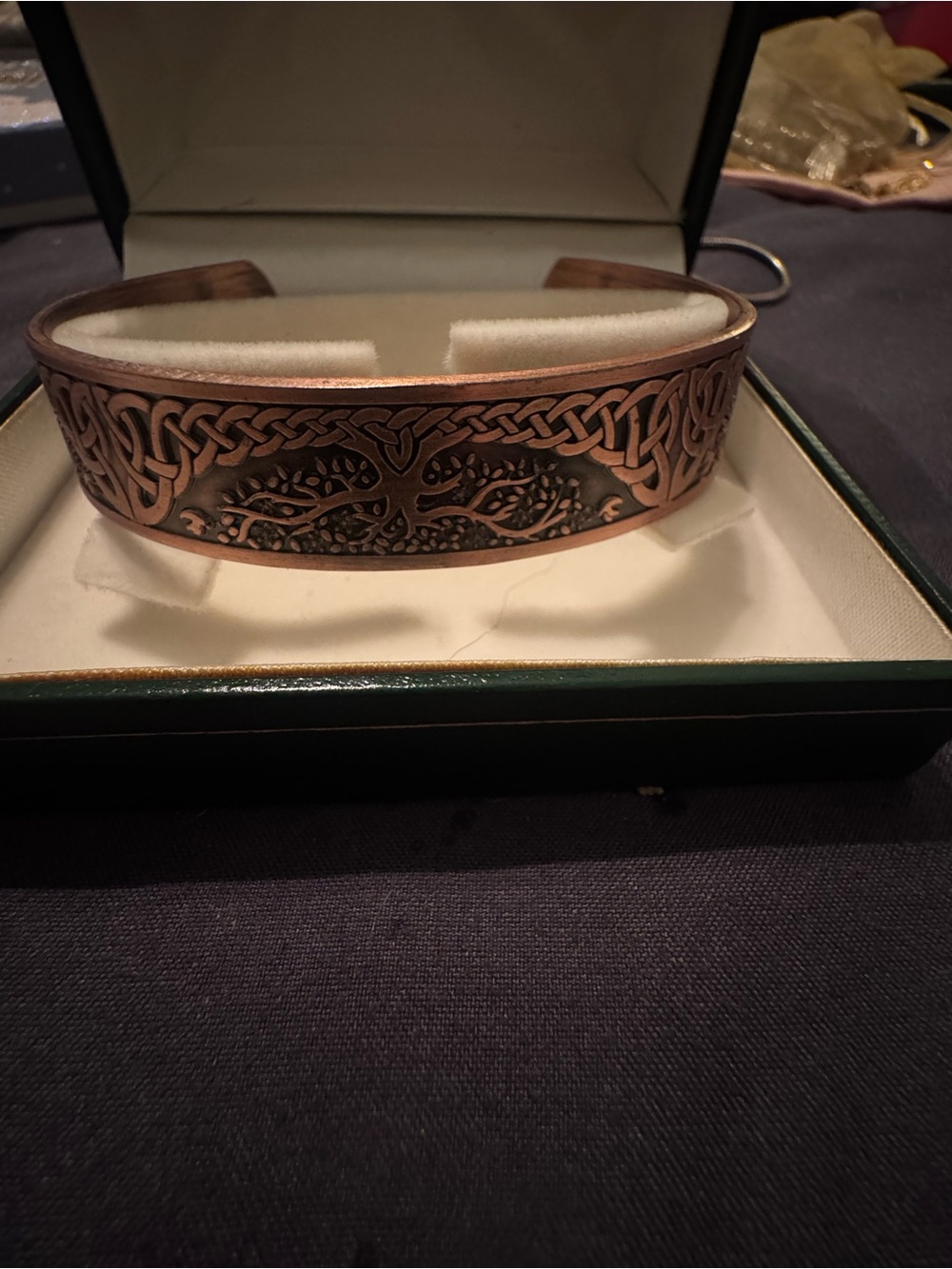 Copper Tree of Life Cuff Bracelet - Women's Accessory